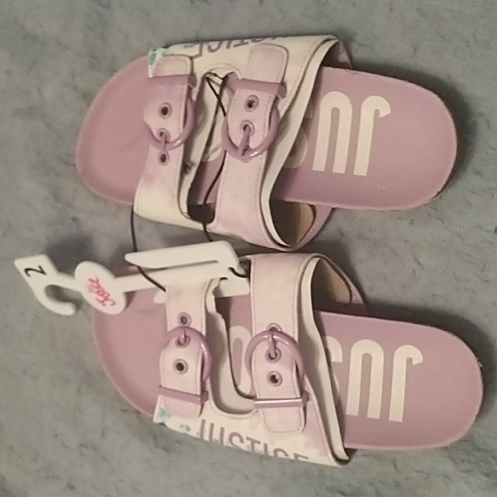 Justice child slippers.